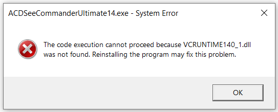 vcruntime140_1.dll not found error