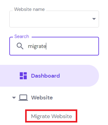 Migrate website dashboard