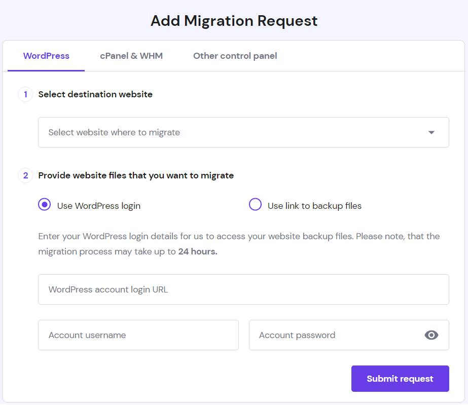 Migration Request