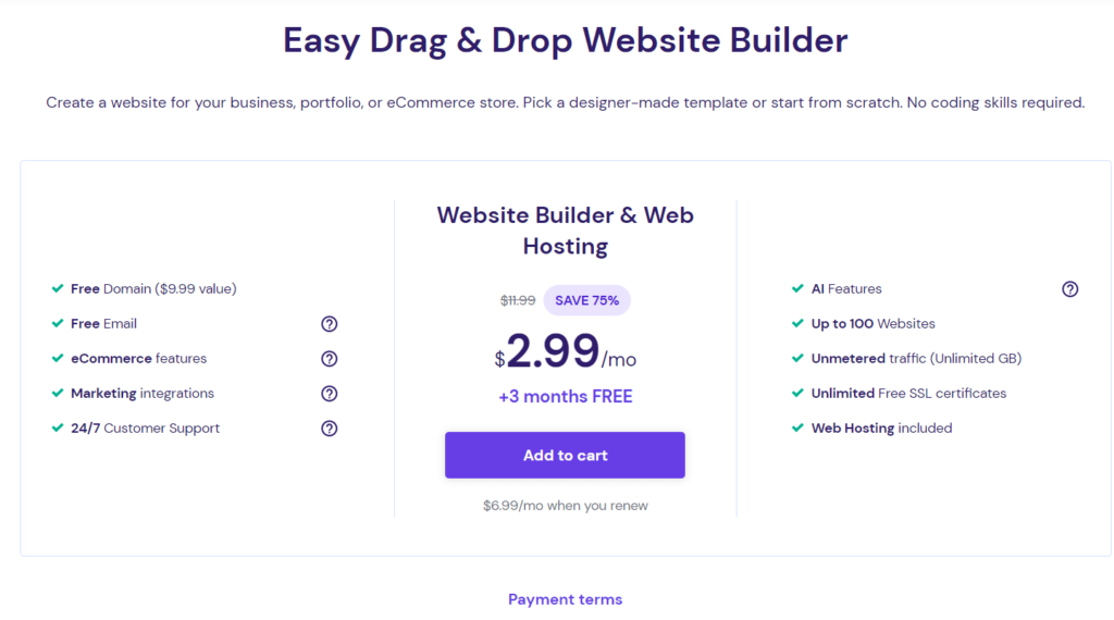 Website Builder Hostinger